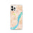 Custom Catskill New York Map iPhone 12 Pro Phone Case in Watercolor