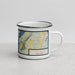 Right View Custom Catskill New York Map Enamel Mug in Woodblock