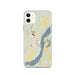 Custom Catskill New York Map Phone Case in Woodblock