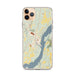 Custom Catskill New York Map Phone Case in Woodblock