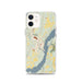 Custom Catskill New York Map iPhone 12 Phone Case in Woodblock