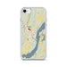Custom Catskill New York Map Phone Case in Woodblock
