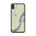 Custom Catskill New York Map Phone Case in Woodblock