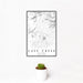 12x18 Cave Creek Arizona Map Print Portrait Orientation in Classic Style With Small Cactus Plant in White Planter