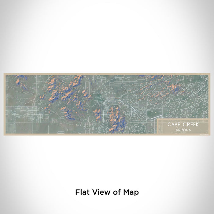 Flat View of Map Custom Cave Creek Arizona Map Enamel Mug in Afternoon
