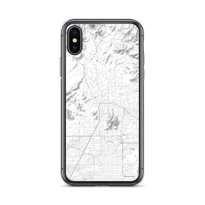 Custom iPhone X/XS Cave Creek Arizona Map Phone Case in Classic