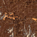 Cave Creek Arizona Map Print in Ember Style Zoomed In Close Up Showing Details