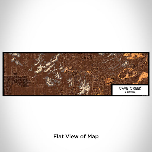 Flat View of Map Custom Cave Creek Arizona Map Enamel Mug in Ember