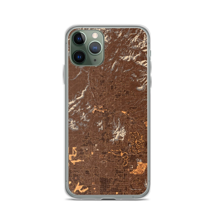 Custom iPhone 11 Pro Cave Creek Arizona Map Phone Case in Ember