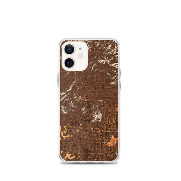 Custom iPhone 12 mini Cave Creek Arizona Map Phone Case in Ember