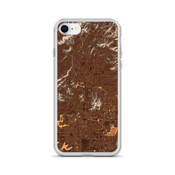 Custom iPhone SE Cave Creek Arizona Map Phone Case in Ember