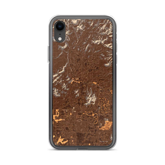 Custom iPhone XR Cave Creek Arizona Map Phone Case in Ember