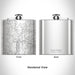 Rendered View of Cave Creek Arizona Map Engraving on 6oz Stainless Steel Flask
