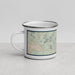 Left View Custom Cave Creek Arizona Map Enamel Mug in Woodblock