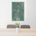 24x36 Cedar Michigan Map Print Portrait Orientation in Afternoon Style Behind 2 Chairs Table and Potted Plant