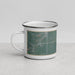 Left View Custom Cedar Michigan Map Enamel Mug in Afternoon