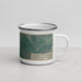 Right View Custom Cedar Michigan Map Enamel Mug in Afternoon