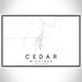Cedar Michigan Map Print Landscape Orientation in Classic Style With Shaded Background