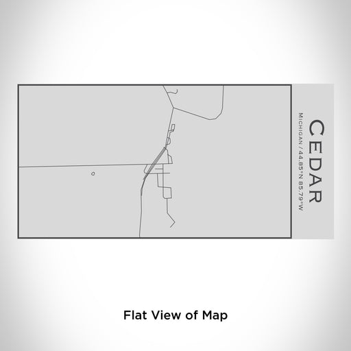 Rendered View of Cedar Michigan Map Engraving on 17oz Stainless Steel Insulated Cola Bottle