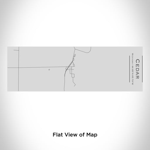 Rendered View of Cedar Michigan Map Engraving on 10oz Stainless Steel Insulated Cup with Sipping Lid