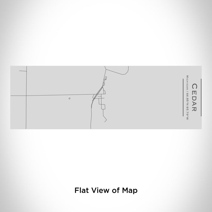 Rendered View of Cedar Michigan Map Engraving on 10oz Stainless Steel Insulated Cup with Sipping Lid
