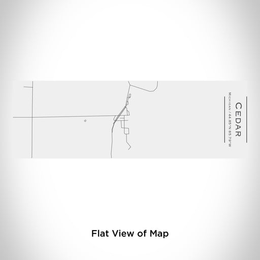 Rendered View of Cedar Michigan Map Engraving on 10oz Stainless Steel Insulated Cup with Sliding Lid in White