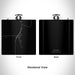 Rendered View of Cedar Michigan Map Engraving on 6oz Stainless Steel Flask in Black
