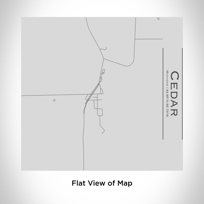 Rendered View of Cedar Michigan Map Engraving on 17oz Stainless Steel Insulated Tumbler