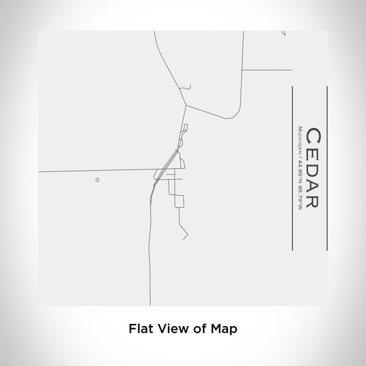 Rendered View of Cedar Michigan Map Engraving on 17oz Stainless Steel Insulated Tumbler in White