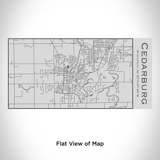 Rendered View of Cedarburg Wisconsin Map Engraving on 17oz Stainless Steel Insulated Cola Bottle