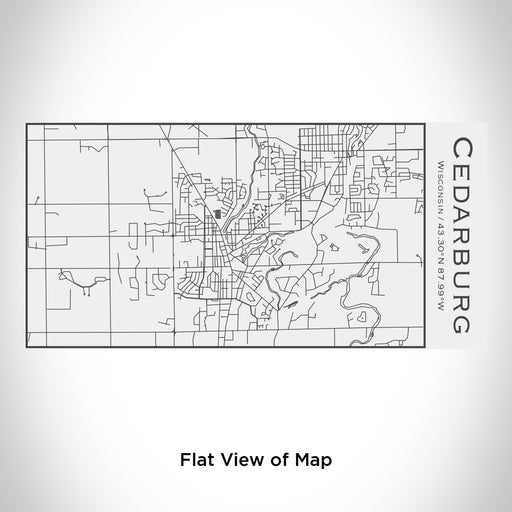 Rendered View of Cedarburg Wisconsin Map Engraving on 17oz Stainless Steel Insulated Cola Bottle in White