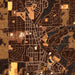 Cedarburg Wisconsin Map Print in Ember Style Zoomed In Close Up Showing Details