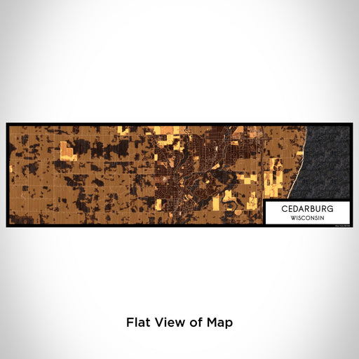 Flat View of Map Custom Cedarburg Wisconsin Map Enamel Mug in Ember