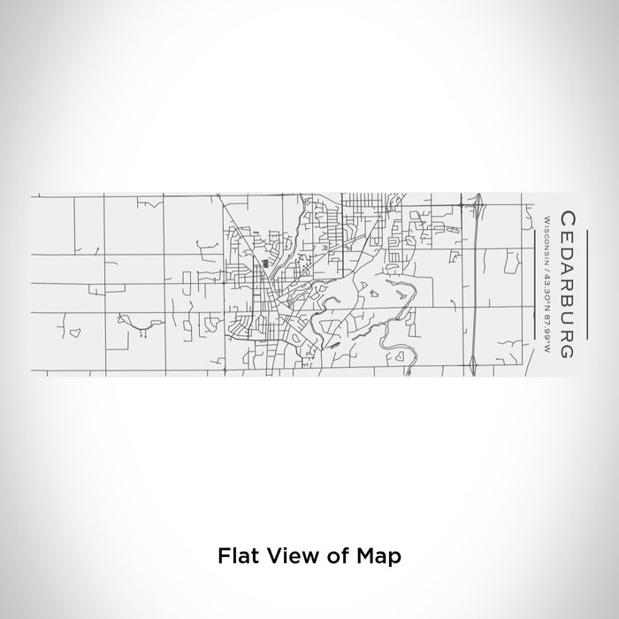 Rendered View of Cedarburg Wisconsin Map Engraving on 10oz Stainless Steel Insulated Cup with Sliding Lid in White