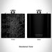 Rendered View of Cedarburg Wisconsin Map Engraving on 6oz Stainless Steel Flask in Black