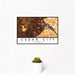 12x18 Cedar City Utah Map Print Landscape Orientation in Ember Style With Small Cactus Plant in White Planter
