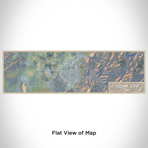 Flat View of Map Custom Cedar City Utah Map Enamel Mug in Afternoon