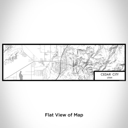 Flat View of Map Custom Cedar City Utah Map Enamel Mug in Classic