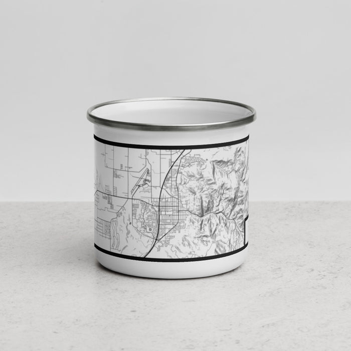 Front View Custom Cedar City Utah Map Enamel Mug in Classic