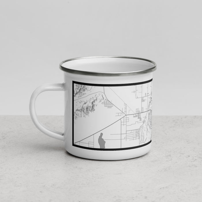 Left View Custom Cedar City Utah Map Enamel Mug in Classic