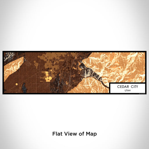 Flat View of Map Custom Cedar City Utah Map Enamel Mug in Ember