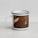 Left View Custom Cedar City Utah Map Enamel Mug in Ember