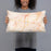 Person holding 20x12 Custom Cedar City Utah Map Throw Pillow in Watercolor