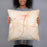 Person holding 18x18 Custom Cedar City Utah Map Throw Pillow in Watercolor