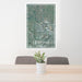 24x36 Cedar Falls Iowa Map Print Portrait Orientation in Afternoon Style Behind 2 Chairs Table and Potted Plant