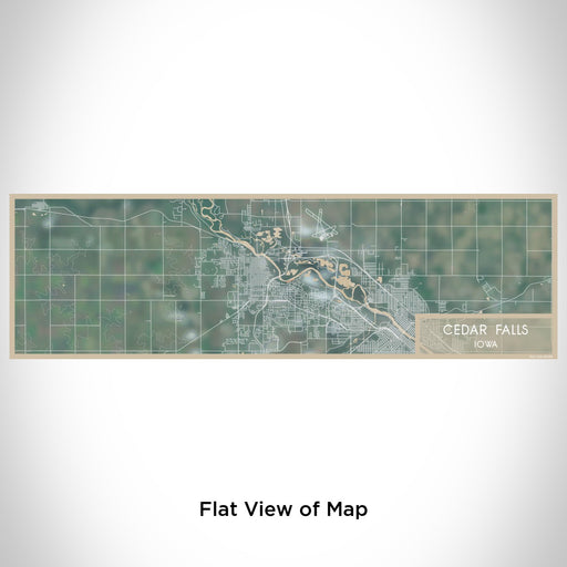 Flat View of Map Custom Cedar Falls Iowa Map Enamel Mug in Afternoon