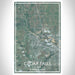 Cedar Falls Iowa Map Print Portrait Orientation in Afternoon Style With Shaded Background