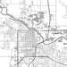 Cedar Falls Iowa Map Print in Classic Style Zoomed In Close Up Showing Details