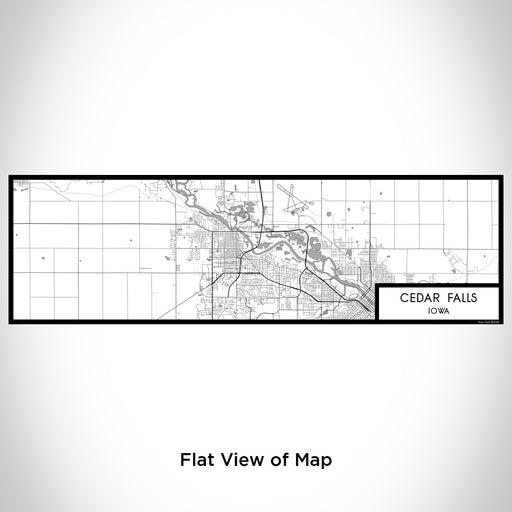 Flat View of Map Custom Cedar Falls Iowa Map Enamel Mug in Classic