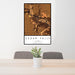 24x36 Cedar Falls Iowa Map Print Portrait Orientation in Ember Style Behind 2 Chairs Table and Potted Plant